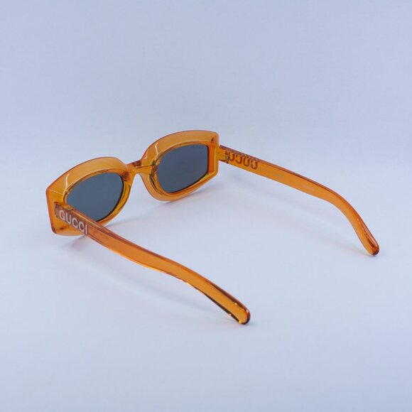🕶️ New Gucci GG1719S 005 Sunglasses - Transparent Vivid Orange Frame - Picture 5 of 11